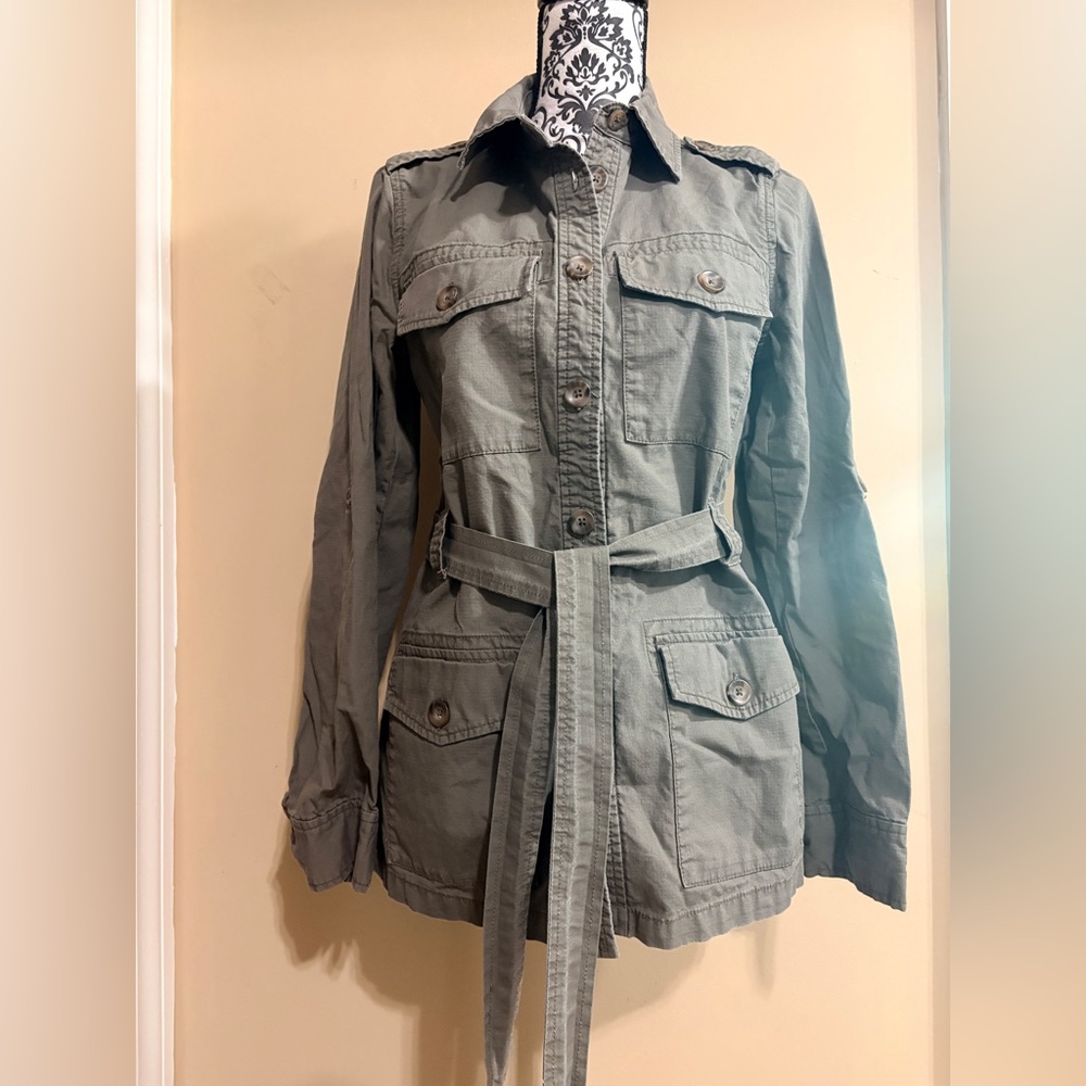 GAP Army Green Utility Jacket with Belt Medium